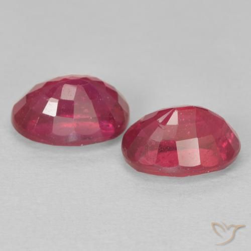 Pedras preciosas de Rubi Medium Dark-Red natural de 2.62 ct, oval, VS