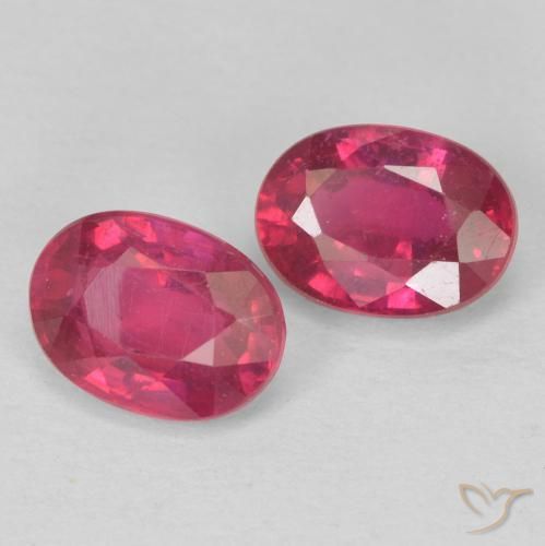 Pedras preciosas de Rubi Luz vermelha natural de 2.12 ct, oval, VS