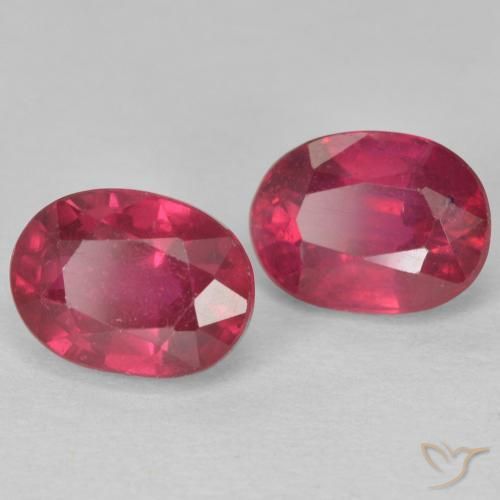 Pedras preciosas de Rubi Luz vermelha natural de 2.64 ct, oval, VS