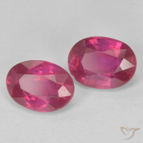 Pedras preciosas de Rubi Luz vermelha natural de 2.15 ct, oval, VS
