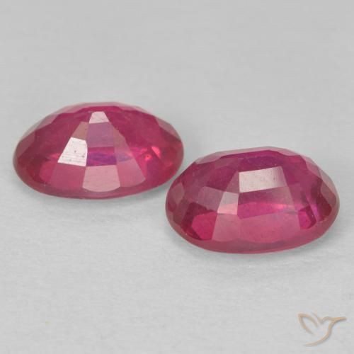 Pedras preciosas de Rubi Luz vermelha natural de 2.15 ct, oval, VS