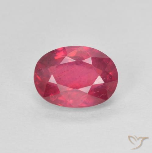 1.33ct Natural rosa avermelhado Rubi, oval, VS