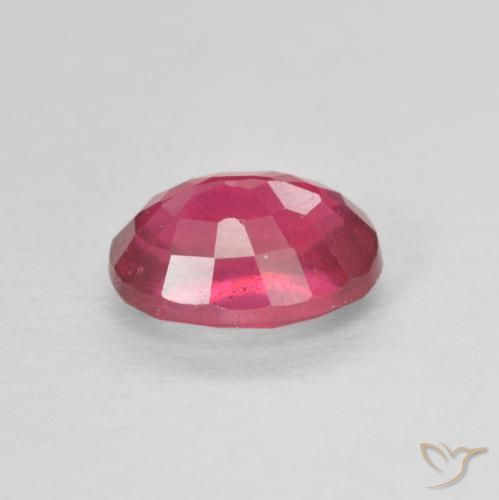 Rubi rosa avermelhado Natural 1.33ct, oval, VS
