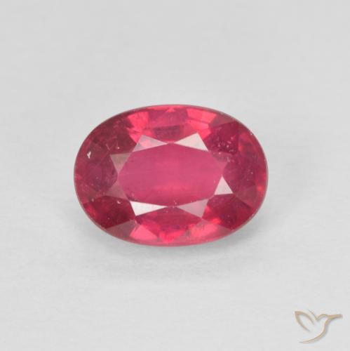 1.34ct Natural vermelho médio Rubi, oval, VS
