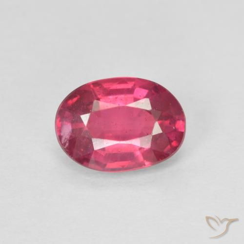 1.04ct Natural vermelho médio Rubi, oval, VS