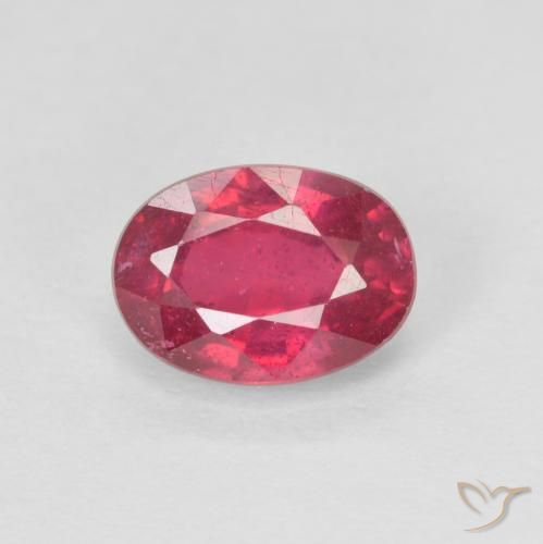1.33ct Natural vermelho médio Rubi, oval, VS