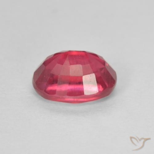 Rubi rosa avermelhado Natural 1.45ct, oval, VS