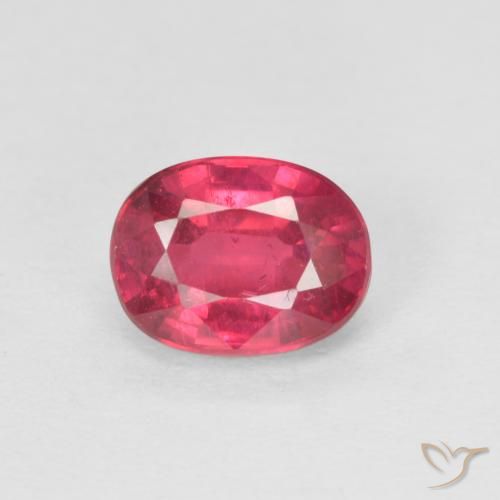 1.23ct Natural vermelho médio Rubi, oval, VS