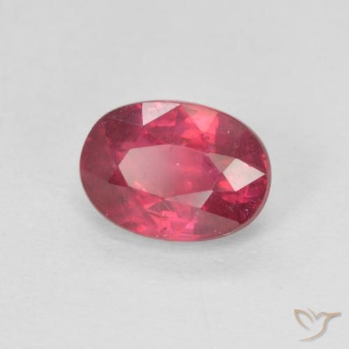 Rubi Vermelho rosado Natural 1.41ct, oval, VS