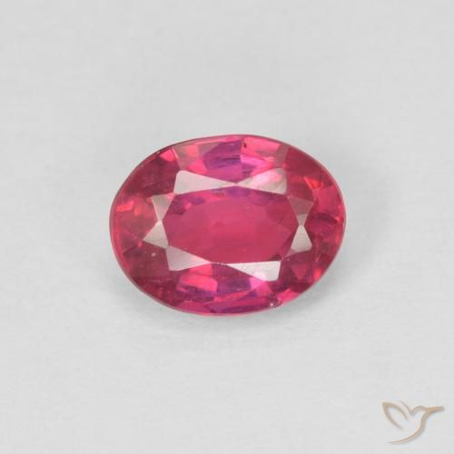 0.99ct Natural Luz vermelha Rubi, oval, VS-SI