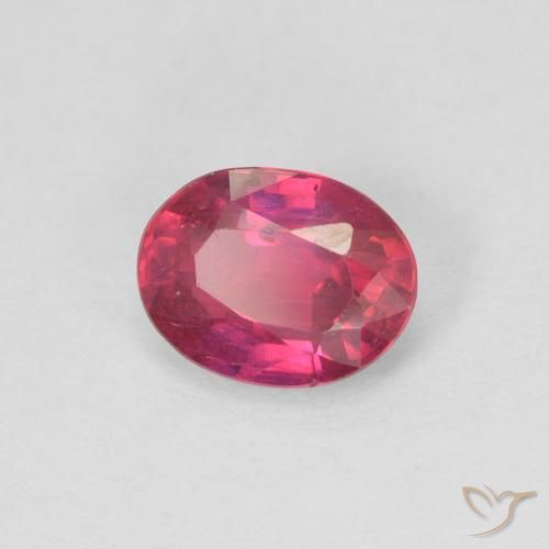 Rubi Luz vermelha Natural 0.99ct, oval, VS-SI
