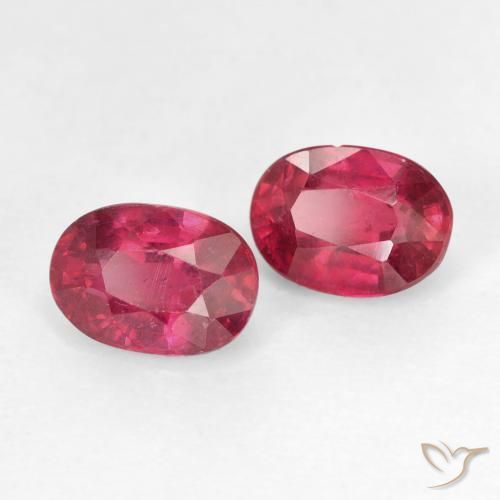 Pedras preciosas de Rubi Jam Red natural de 2.38 ct, oval, VS