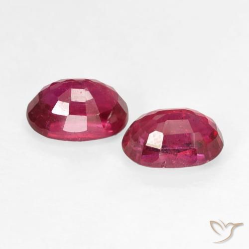 Pedras preciosas de Rubi Jam Red natural de 2.38 ct, oval, VS