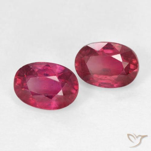 Pedras preciosas de Rubi Medium Dark-Red natural de 2.56 ct, oval, VS