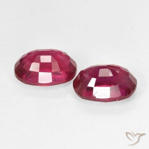 Pedras preciosas de Rubi Medium Dark-Red natural de 2.56 ct, oval, VS