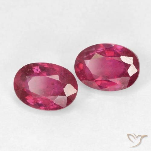 Pedras preciosas de Rubi Luz vermelha natural de 2.16 ct, oval, VS