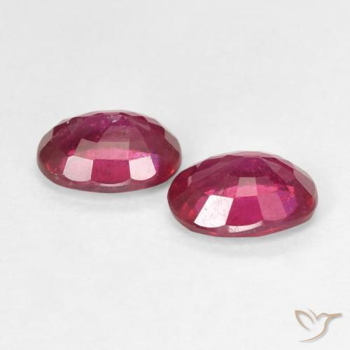 Pedras preciosas de Rubi Luz vermelha natural de 2.16 ct, oval, VS