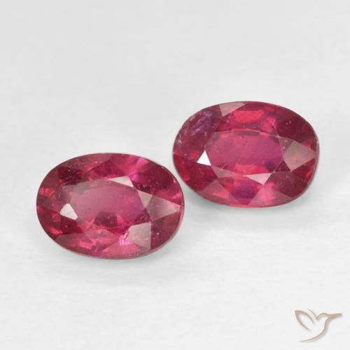Pedras preciosas de Rubi Vermelho rosado natural de 2.33 ct, oval, VS