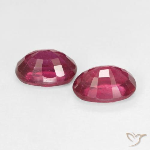 Pedras preciosas de Rubi Vermelho rosado natural de 2.33 ct, oval, VS