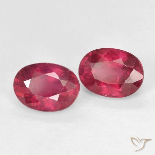 Pedras preciosas de Rubi Medium Dark-Red natural de 2.57 ct, oval, VS