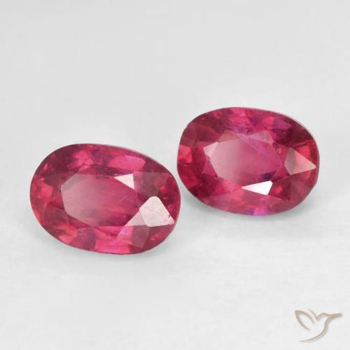Pedras preciosas de Rubi Medium Dark-Red natural de 2.51 ct, oval, VS