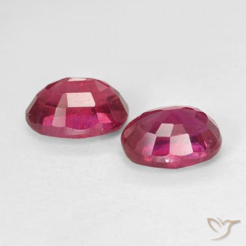 Pedras preciosas de Rubi Medium Dark-Red natural de 2.51 ct, oval, VS