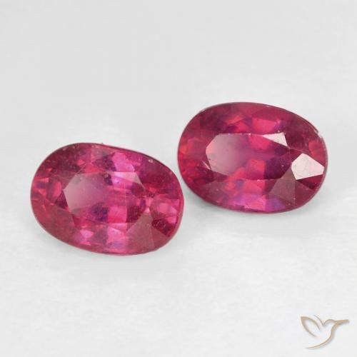 Pedras preciosas de Rubi Luz vermelha natural de 2.48 ct, oval, VS