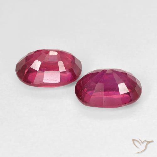 Pedras preciosas de Rubi Luz vermelha natural de 2.48 ct, oval, VS