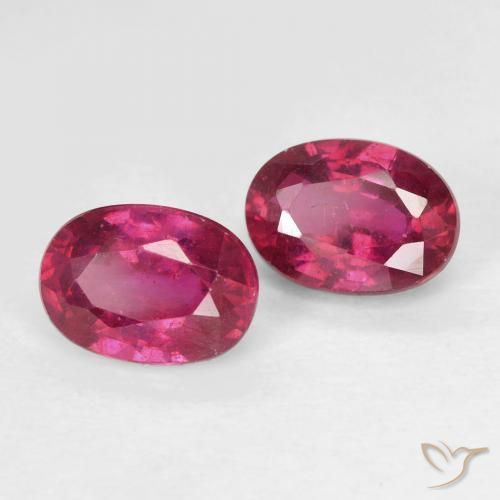 Pedras preciosas de Rubi vermelho médio natural de 2.60 ct, oval, VS
