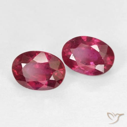 Pedras preciosas de Rubi rosa avermelhado natural de 2.22 ct, oval, VS