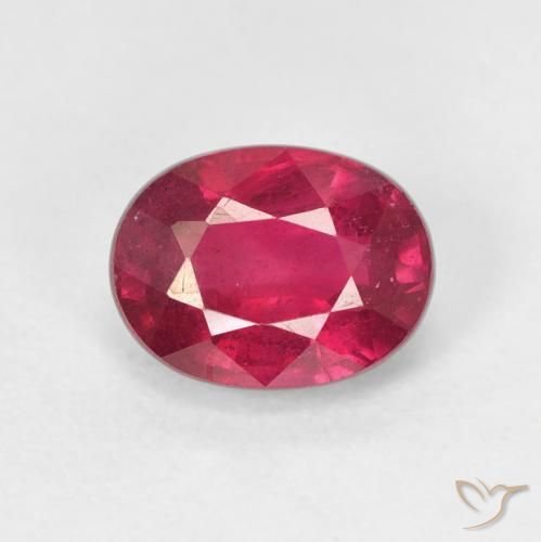 1.99ct Natural Rosa Avermelhado Profundo Rubi, oval, VS