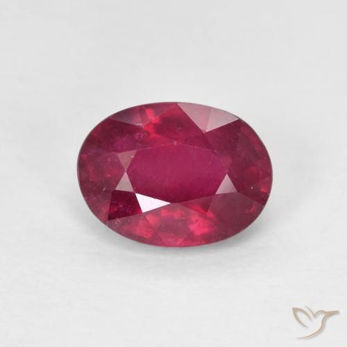 1.85ct Natural Medium Dark-Red Rubi, oval, VS