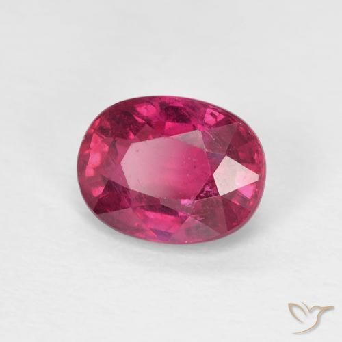 Rubi Vermelho rosado Natural 1.73ct, oval, VS