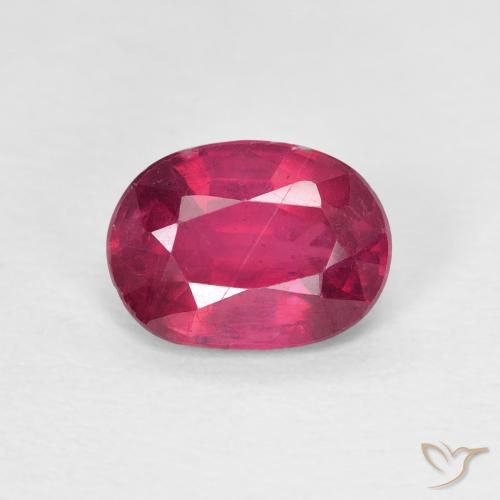 1.58ct Natural Rosa Avermelhado Profundo Rubi, oval, VS