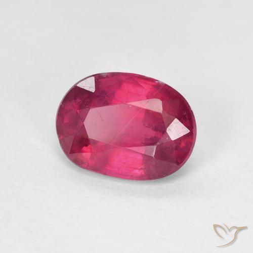 Rubi Rosa Avermelhado Profundo Natural 1.58ct, oval, VS