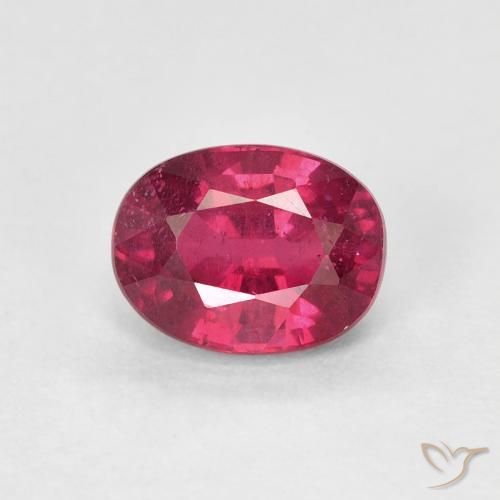 1.81ct Natural Medium Dark-Red Rubi, oval, VS