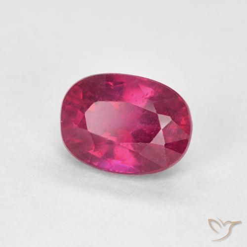 Rubi Luz vermelha Natural 1.29ct, oval, VS