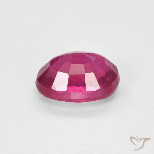 Rubi Luz vermelha Natural 1.24ct, Corte Oval, VS