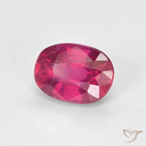 Rubi Luz vermelha Natural 1.18ct, oval, VS