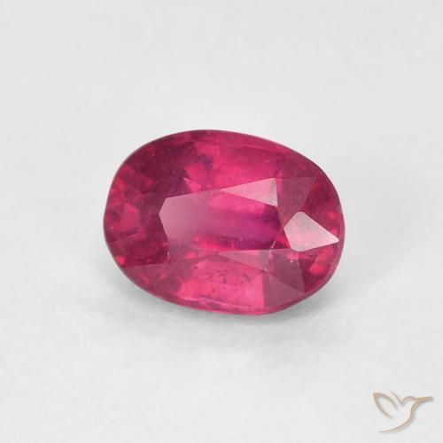 Rubi Luz vermelha Natural 1.16ct, oval, VS