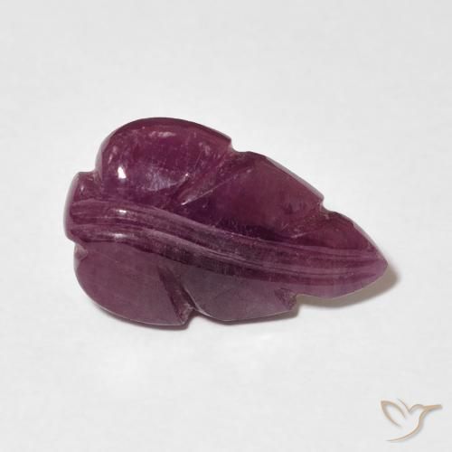 Rubi Vermelho roxo Natural 3.55ct, Chique, Opaco