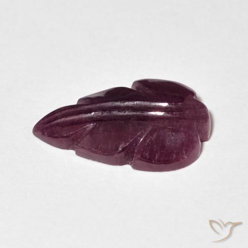 Rubi Vermelho roxo Natural 3.55ct, Chique, Opaco