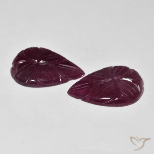 Pedras preciosas de Rubi framboesa vermelha natural de 14.04 ct, Flor cortada, Opaco