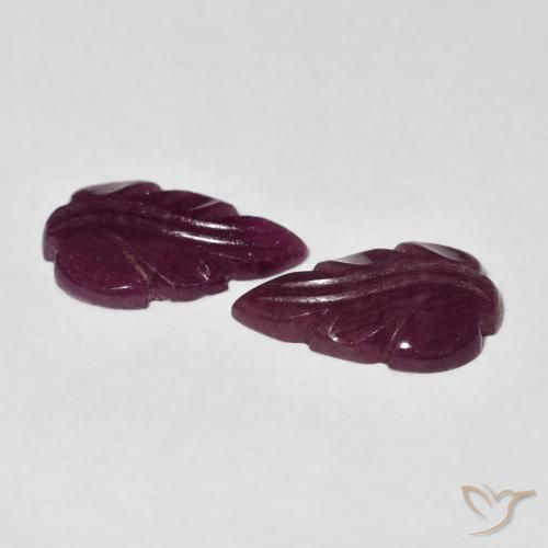 Pedras preciosas de Rubi Medium Dark-Purple natural de 3.95 ct, Chique, Opaco
