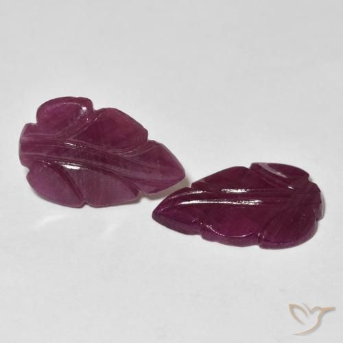 Pedras preciosas de Rubi Medium Dark-Purple natural de 7.08 ct, Chique, Opaco