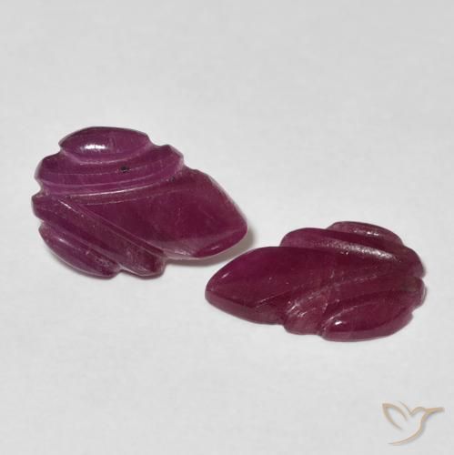 Pedras preciosas de Rubi Medium Dark-Purple natural de 3.20 ct, Chique, Opaco