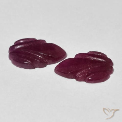 Pedras preciosas de Rubi Medium Dark-Purple natural de 3.20 ct, Chique, Opaco