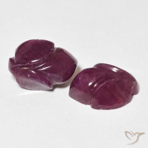 Pedras preciosas de Rubi framboesa vermelha natural de 7.42 ct, Flor cortada, Opaco