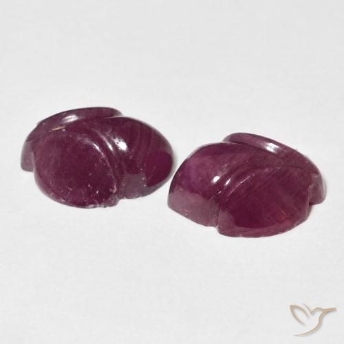 Pedras preciosas de Rubi framboesa vermelha natural de 7.42 ct, Flor cortada, Opaco
