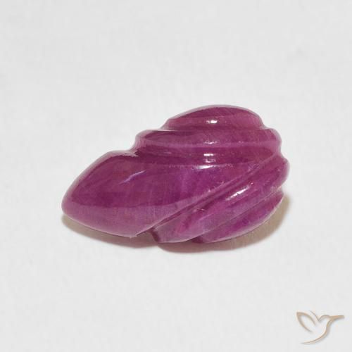 3.16ct Natural roxo avermelhado Rubi, Flor cortada, Opaco